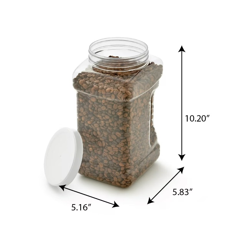 4-Quart Clear Plastic Canister - Food Storage 4 Quart recension och pris